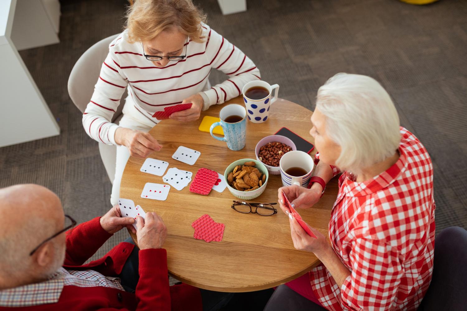 Happy seniors enjoying community activities